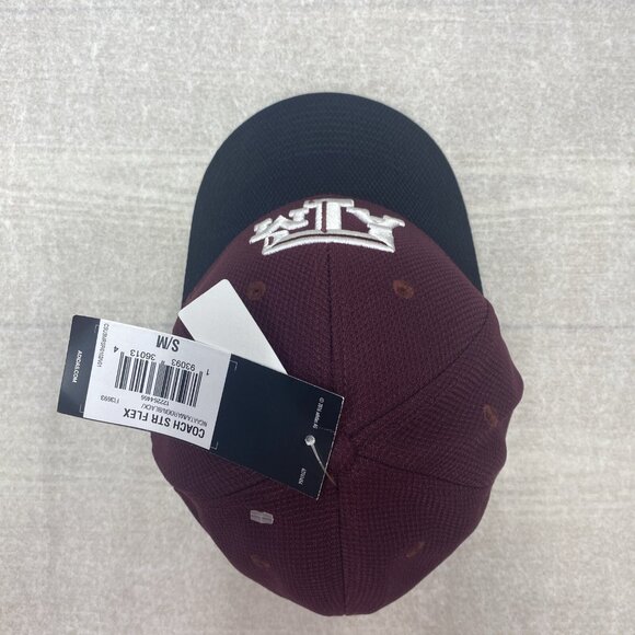 Rare Texas University Baseball Cap Aggies Maroon Hat Embroidered Logo Adidas S/M - Picture 15 of 15